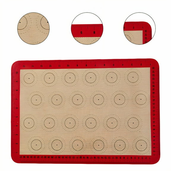 ACDANC Silicone Baking Mat,16.5"*11.6" Silicone Baking Sheet, Baking Mat,Coffee1