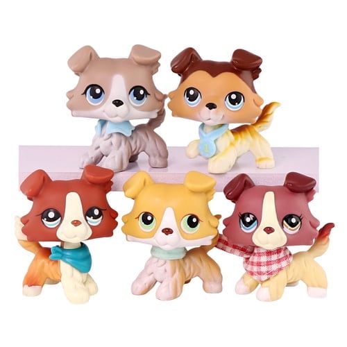 5lot Mini Pet Toy Collie #67 #58 #272 #1542 #1262 with Cute Accessories