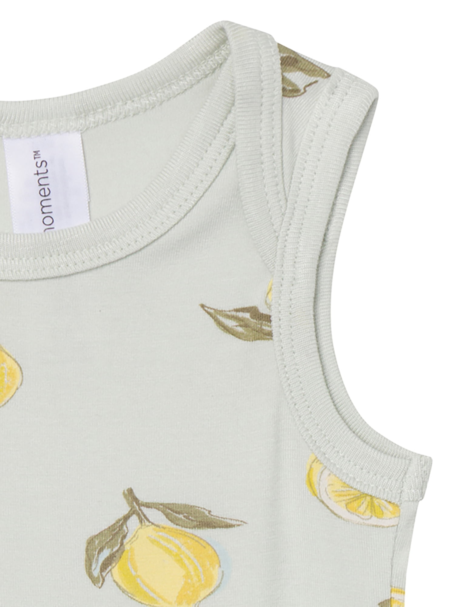 Modern Moments by Gerber Baby Neutral Viscose Sleeveless Bodysuit and Short Outfit Set, 2-Piece, Sizes Newborn - 12 Months