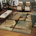 thumbnail image 4 of Orian Wild Weave Area Rug 1642 High Pile Beige Boxed Blocks, 4 of 4