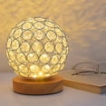 thumbnail image 4 of CNKOO Crystal Touch Control Table Lamp Colorful Creative Crystal Tennis Lamp Led Light Gift For Bedroom, 4 of 11