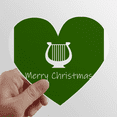 thumbnail image 1 of Feliz Navidad organo Calcomanías cardíacas,calcomanías para equipaje, 1 of 3