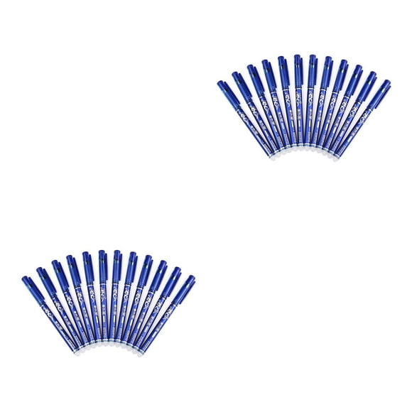 Bolígrafo borrable Cateissary 12 Uds 0,5mm tinta azul y negra mango lavable pluma borrable