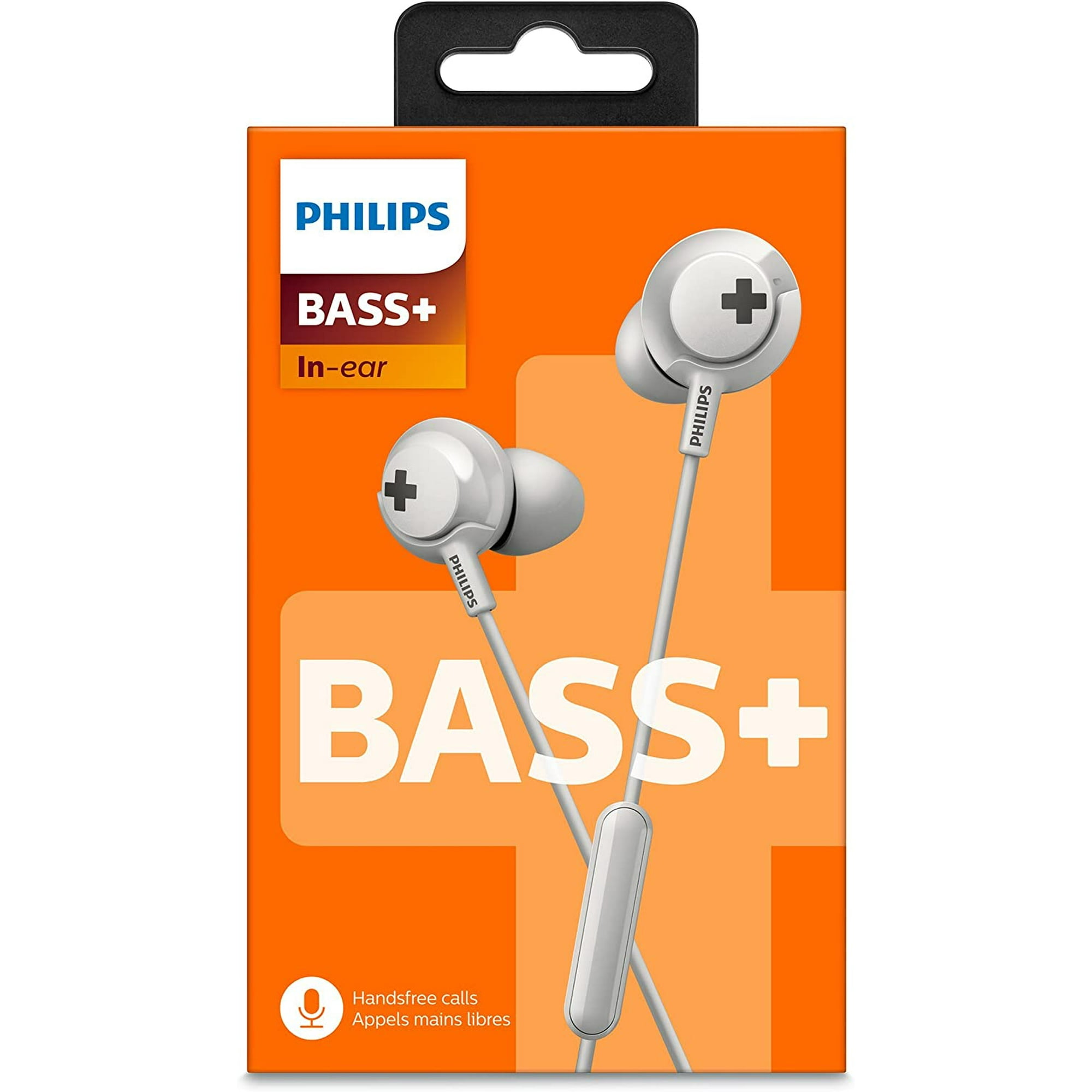 Philips SHE4305WT BASS in Ear Wired Headphones with Mic White Walmart