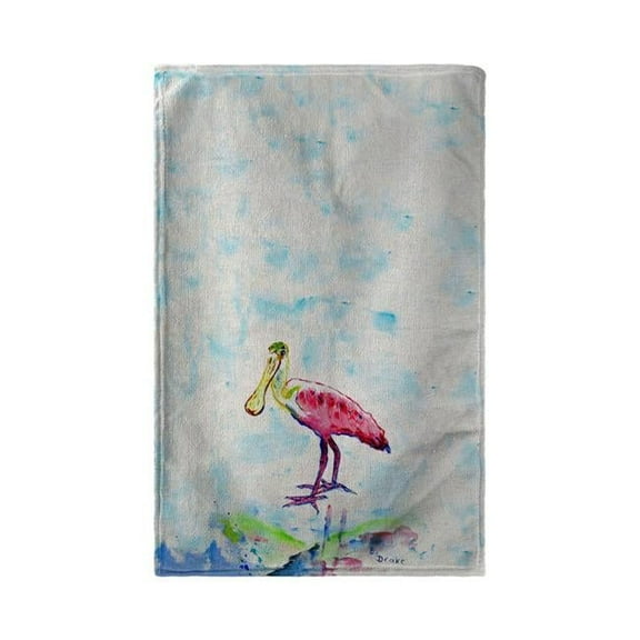Betsy Drake BT530 30 x 50 in. Betsys Pink Spoonbill Beach Towel