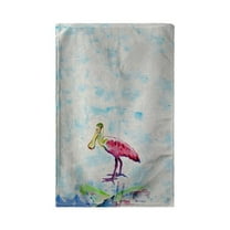 Betsy Drake BT530 30 x 50 in. Betsys Pink Spoonbill Beach Towel
