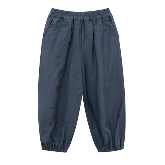 Bxsruta Pants for Kids, Children's Solid Color Outdoor Leisure Sports Elastic Leggings and Full Length Pants