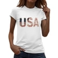 thumbnail image 2 of Maqroz 250 Anniversary USA Shirt Women 4th of July Shirts 1776-2026 250th Birthday T-Shirt "We the People" Short Sleeve Crew Neck Tops, 2 of 7