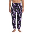 thumbnail image 2 of Sweatpants for Men - purple halloween skull spiderweb Adjustable Elastic Band Mens Joggers With Pockets, Athletic Workout Gym Casual Track Pants for Men, 2 of 7