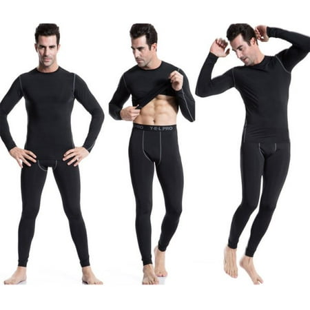 EFINNY Men Compression Layer Athletic Running Training Long Skin Sports Tight Trousers
