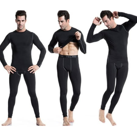 EFINNY Men Compression Layer Athletic Running Training Long Skin Sports Tight Trousers Pants