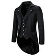 thumbnail image 6 of Mens Gothic Tailcoat Jacket Steampunk Victorian Coat Black XXL, 6 of 7