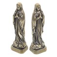 thumbnail image 4 of 2 piezas mini tamaño santa dama escultura latón de la estatua María estatua miniatura diosa de la diosa del escritorio Virgen María Estatua Católica Virgen María Figurina Decoración de la mesa, 4 of 5