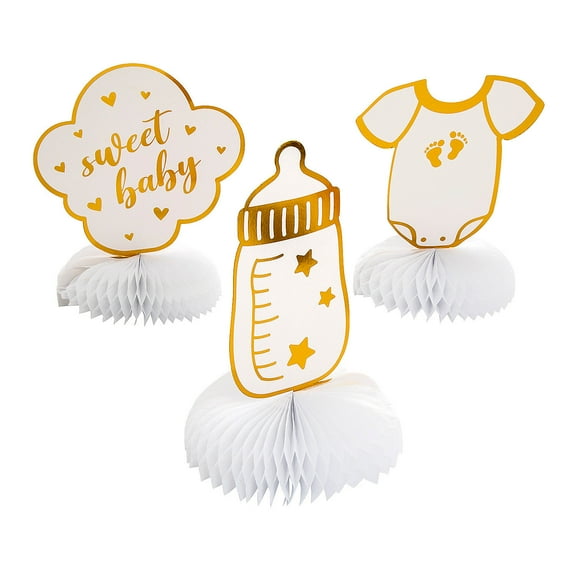 Baby Shower Girl or Boy Honeycomb Centerpiece - 6 Pieces