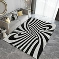 thumbnail image 2 of Black White Area Rugs, Trippy Rugs Floor Carpet, Indoor Non-Slip Rug For Room Sofa Living Room Mat Bedroom Home Decor Floor Mats 3 x 4ft, 2 of 6