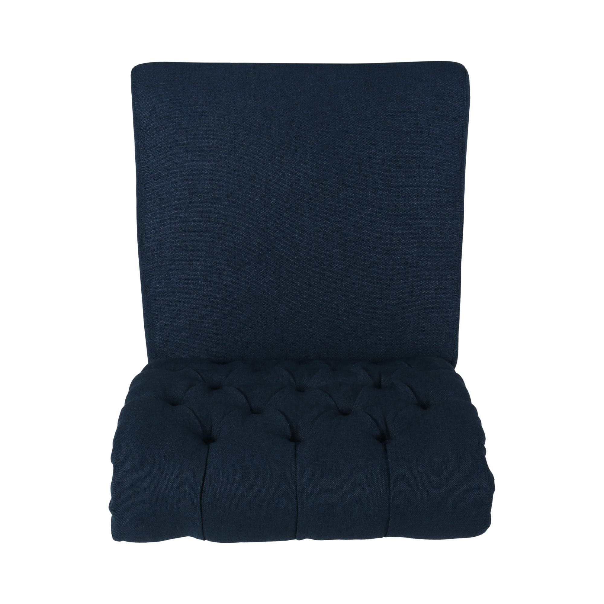Noble House Cullon Contemporary Fabric Dining Chairs, Set of 2, Navy Blue