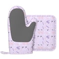 thumbnail image 2 of DouZhe Oven Mitts and Pot Holders Sets, 90s Memphis Style Prints Non-Slip Heat Resistant Kitchen Oven Silicone Glove, 2 of 7