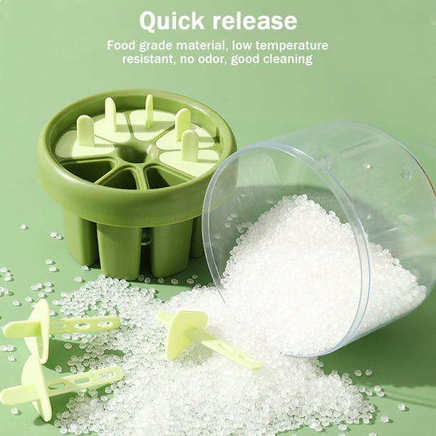 Molde De Polo De Hielo Caja de hielo de plástico a prueba de polvo para hacer helados DIY accesorios de cocina (verde) Likrtyny Libre de BPA