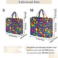 thumbnail image 2 of FORMRS Womens Corduroy Tote Bag Crossbody Shoulder Handbag with Pocket, Colorful Psychedelic, 2 of 7
