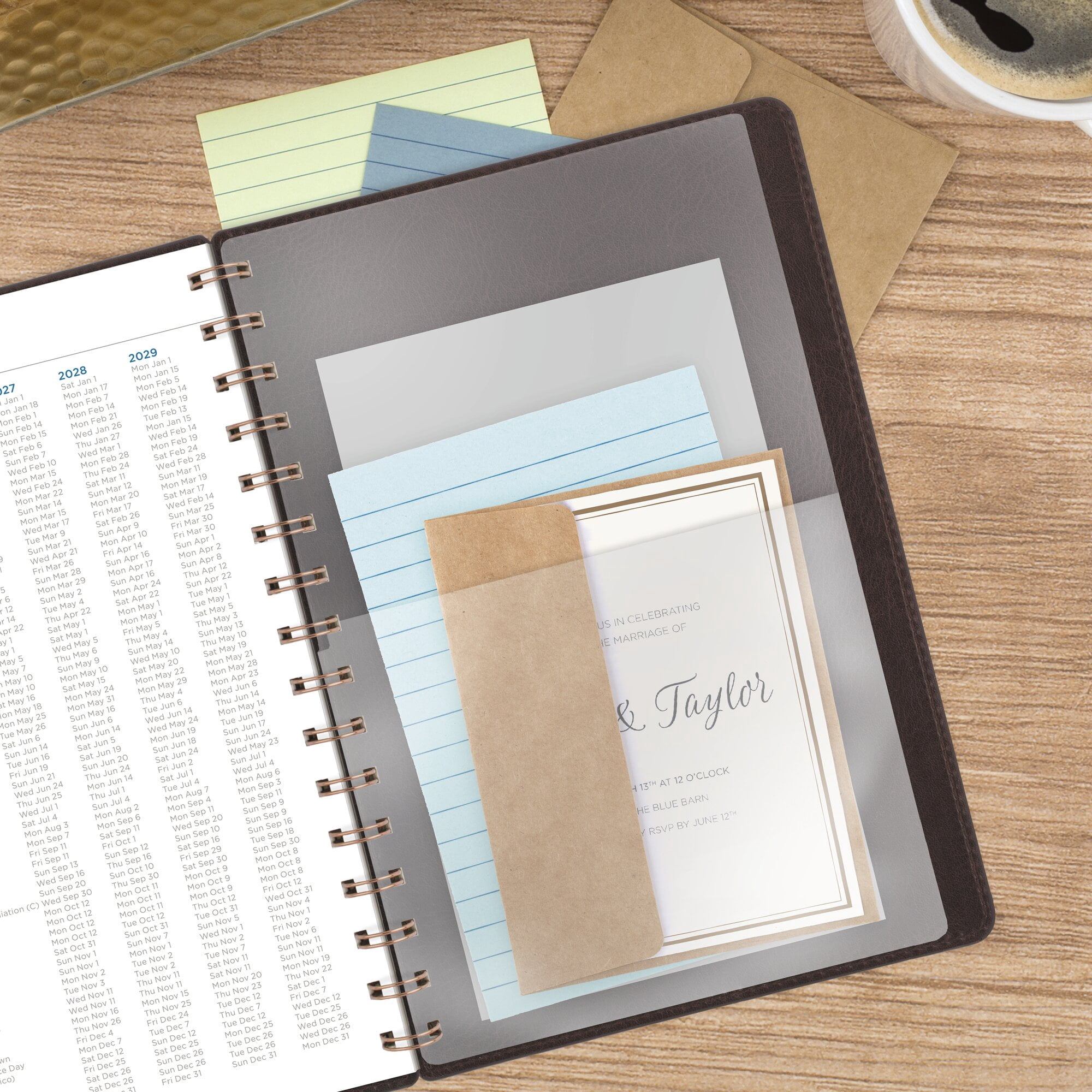 AT-A-GLANCE Signature Collection Academic 2026-2027 Weekly Monthly Planner Brown