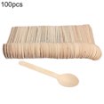 thumbnail image 2 of HEVIRGO 100Pcs Cuillère en Bois Lisse Jetable Bois Résistant à la Chaleur Cuillère à Crème Glacée à Usage Unique pour la Maison, S, Cuillère Seulement, 2 of 10