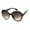 Shiny Black Brown, variant on Womens Classic 90s Round Butterfly Chic Designer Sunglasses Slate Smoke