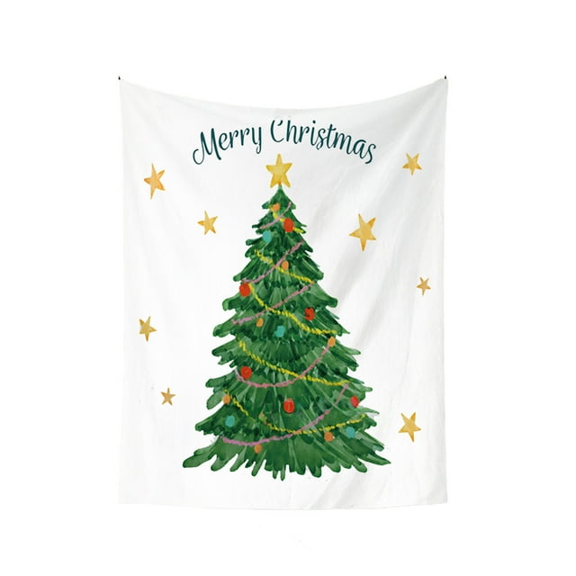 Christmas Tree Decorations Christmas Tree Background Cloth, Living Room Decoration Hanging Tapestry, Perfect for Christmas Backgrounds Living Room Decor