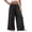 Black, variant on Women Elastic High Waist Wide Leg Pants Flowy Loose Fit Casual Airy Resort Bottoms Beach Vacation Loungewear Summer Palazzo Pants