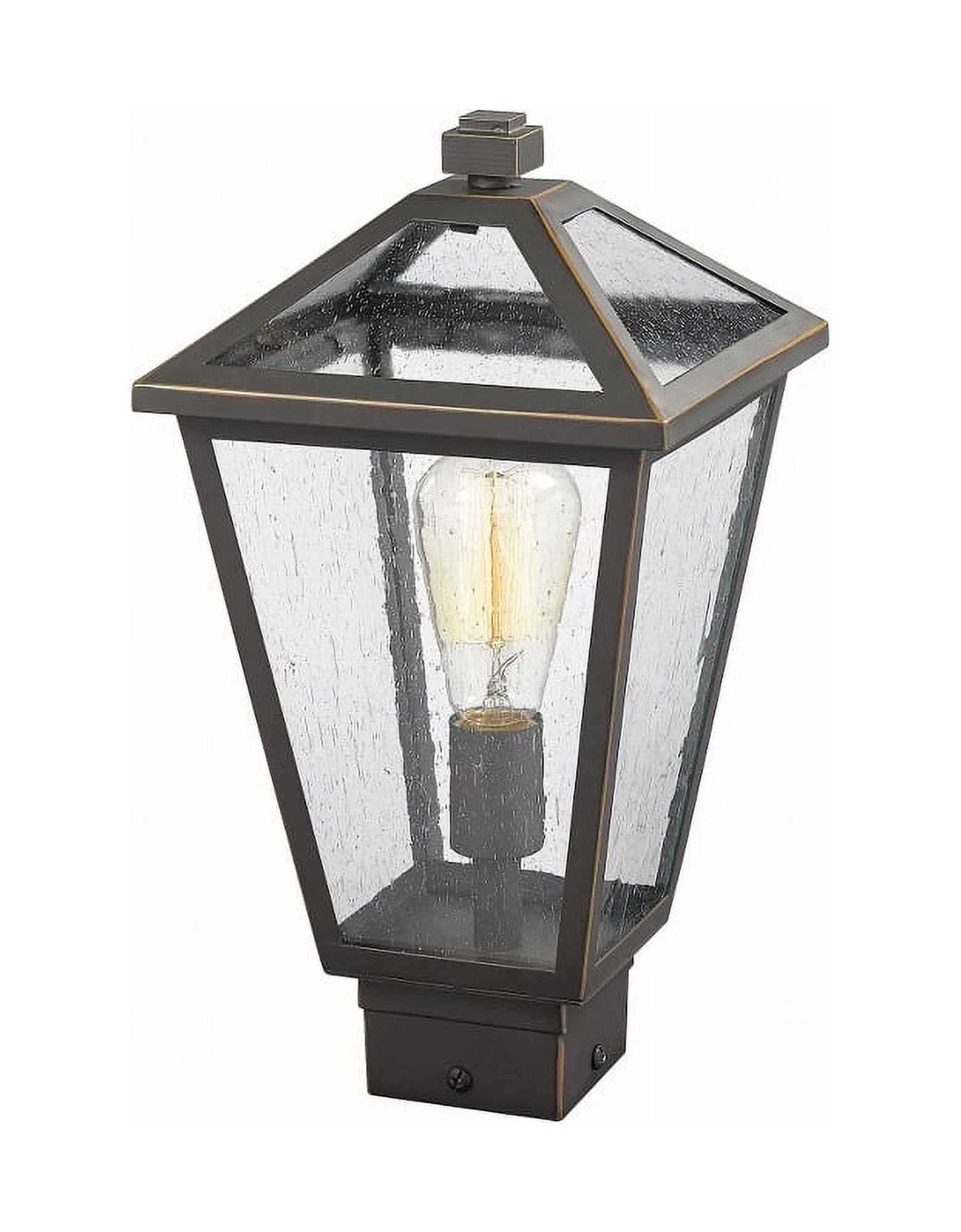 Z-Lite 579PHMS-ORB Talbot Outdoor Post Mount Fixture, Rubbed Bronze - 15 x 8.25 x 8.25 in.
