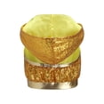 thumbnail image 7 of inlzdz Girls Hip-Hop Jazz Modern Dance Sets Sleeveless Sparkly Sequins Hooded Crop Top with Metallic Pants Gold 8, 7 of 7