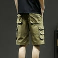 thumbnail image 7 of Mens Big & Tall Cargo Shorts S-4X Plus Size with Multi-Pockets Cotton-Blend Relaxed Straight Leg Solid Color Casual Hiking Workout Short, 7 of 7