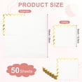 thumbnail image 3 of Uxcell 50Pack Gold Foil Scalloped Cocktail Paper Napkins for Parties and Events[White], 3 of 6