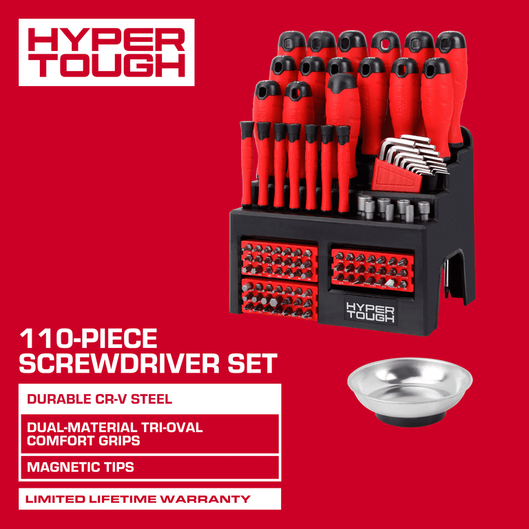 DEVICE WORKS ワルノビタ 110/130 セット超希少 Hyper Tough 110-Piece Screwdriver Set with Storage Rack - Walmart.com