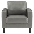 thumbnail image 5 of Pemberly Row 3-piece Upholstered Track Arm Faux Leather Sofa Set Gray, 5 of 18