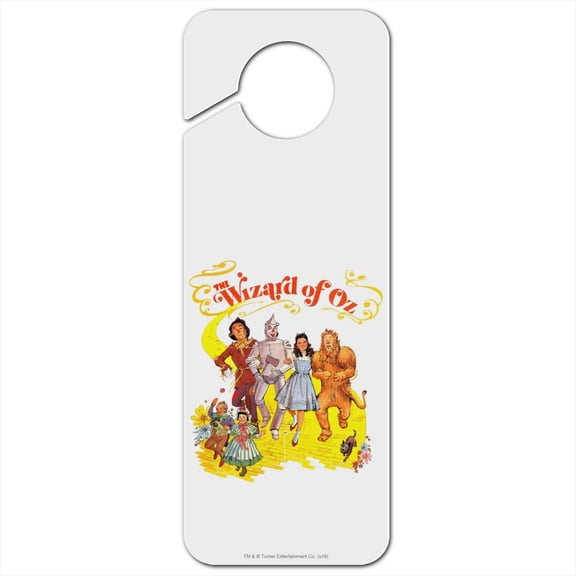 The Wizard of Oz Yellow Brick Road Plastic Door Knob Hanger Sign