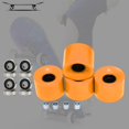 thumbnail image 3 of de 4 ruedas de patineta PU de 60 mm 78A con cojinetes y espaciadores de material acero alto para tablero de crucero, longboard, de reconstrucción Cubierta negra naranja DYNWAVEMX ruedas de patineta, 3 of 8