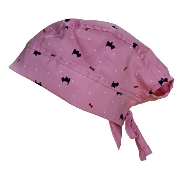 Gorro Médico Quirúrgico Dama Palo De Rosa Estamp Perros