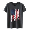 thumbnail image 5 of Fiudx Ropa de Mujer Moda Mujer Cuello Redondo Verano Manga Corta Blusa Camiseta Casual Impresión Tops, 5 of 5