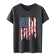 thumbnail image 5 of Fiudx Ofertas Flash Del Día Solo En Línea Moda Mujer Cuello Redondo Verano Manga Corta Blusa Camiseta Casual Impresión Tops, 5 of 5