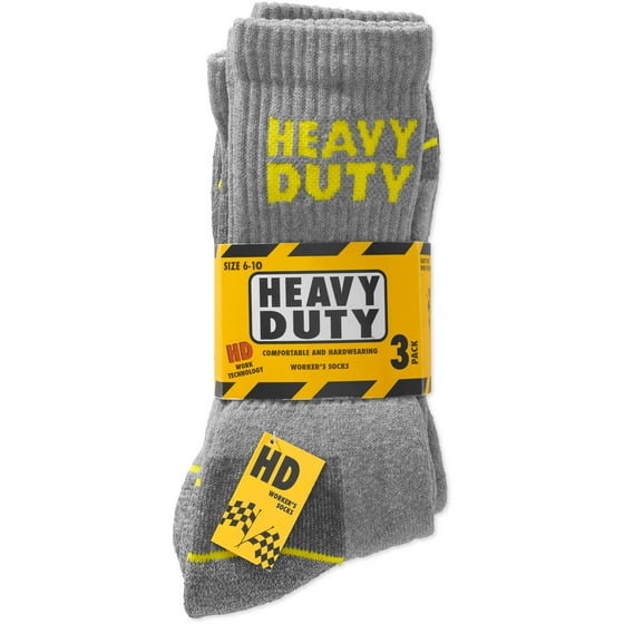ONLINE Men's Heavy Duty Work Sock, 3 Pack