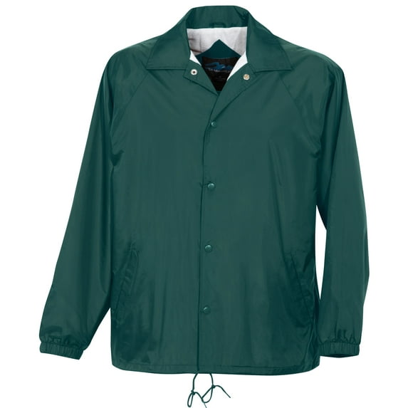 Tri-Mountain Coach 1500 Nylon Coach Jacket, Medium, Forest Green