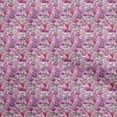 thumbnail image 1 of oneOone Viscose Jersey Pink Fabric Mushroom Dress Material Fabric Print Fabric By The Yard 60 Inch Wide, 1 of 5