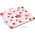 thumbnail image 2 of Mouse Pad, Striped Pattern and Watercolor Strawberries Mouse Pad, Personalized Rectangle Mousepad Customized Mouse Pads with Designs Non-Slip Rubber Smooth MousePads for Computer Laptop, 2 of 5