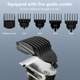 thumbnail image 3 of Rirool 5-in-1 Body Hair Trimmer for Men, Waterproof Electric Razor w/ LED Display, 3 Magnetic Heads, 90min Runtime, USB/Base Charging, Nose Ear Beard Groin Pubic Trimmer, Black, 3 of 8