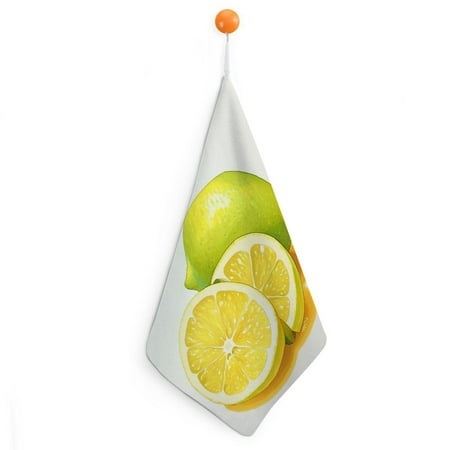 

Patifu Lemons Quick-Dry Hand Towels 11.8x11.8in - Ultra-Fine Fiber Kitchen and More - Pack of 1 1pcs
