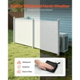 thumbnail image 5 of KFFKFF 3-Panel Outdoor Privacy Screen, 50 x 50 in Fence with 27.6 in Ground Stakes, Vinyl Horizontal Privacy Enclosure for Pool Equipment, Trash Cans, and A/C Units, White, 5 of 9