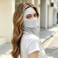 thumbnail image 6 of Full Face Sun Mask for Women Breathable UV Protection with Neck Coverage, Summer Outdoor Mask Gray Free size(Free Size), 6 of 6