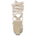thumbnail image 3 of BLISSFUL STEP Sandales Espadrilles à Plateforme à Lacets à Talons Compensés à Brides pour Femmes, 3 of 5