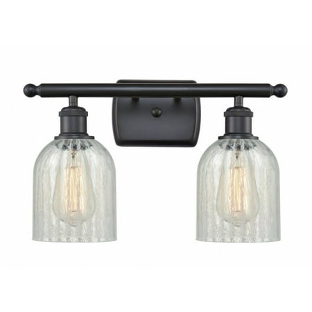 

516-2W-BK-G2511-LED-Innovations Lighting-Caledonia - 7W 2 LED Bath Vanity In Industrial Style-12 Inches Tall and 16 Inches Wide Matte Black Mouchette