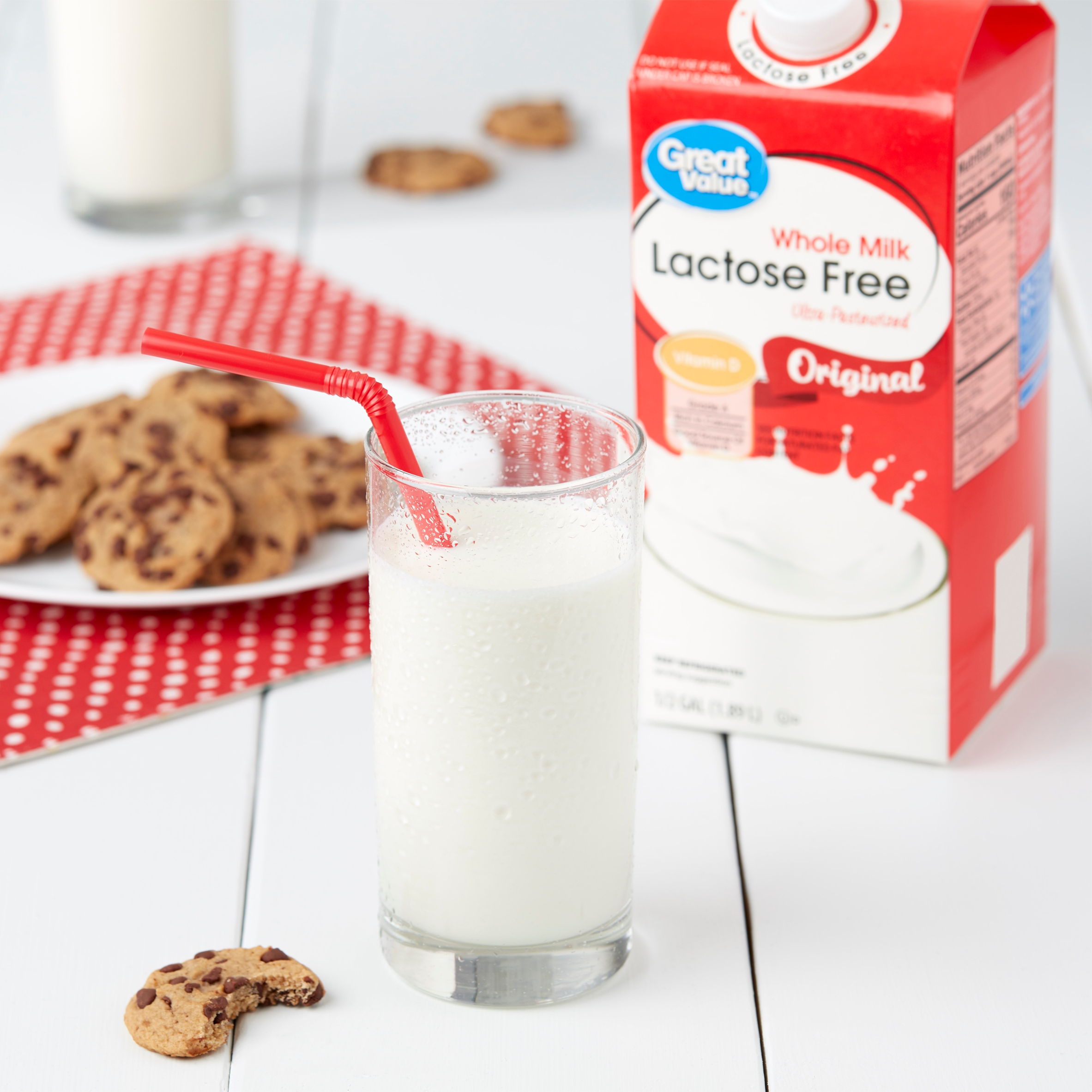 Great Value Lactose Free Original Whole Milk 1 2 Gal Walmart Com Walmart Com